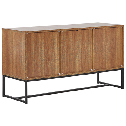 Sideboard Light Brown 62 x 112cm TV Stand 3 Doors