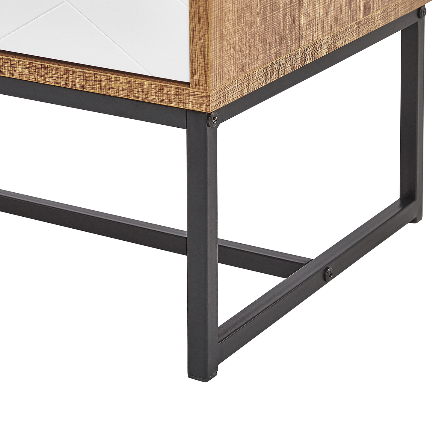 Sideboard Light Brown 62 x 112cm TV Stand 3 Doors