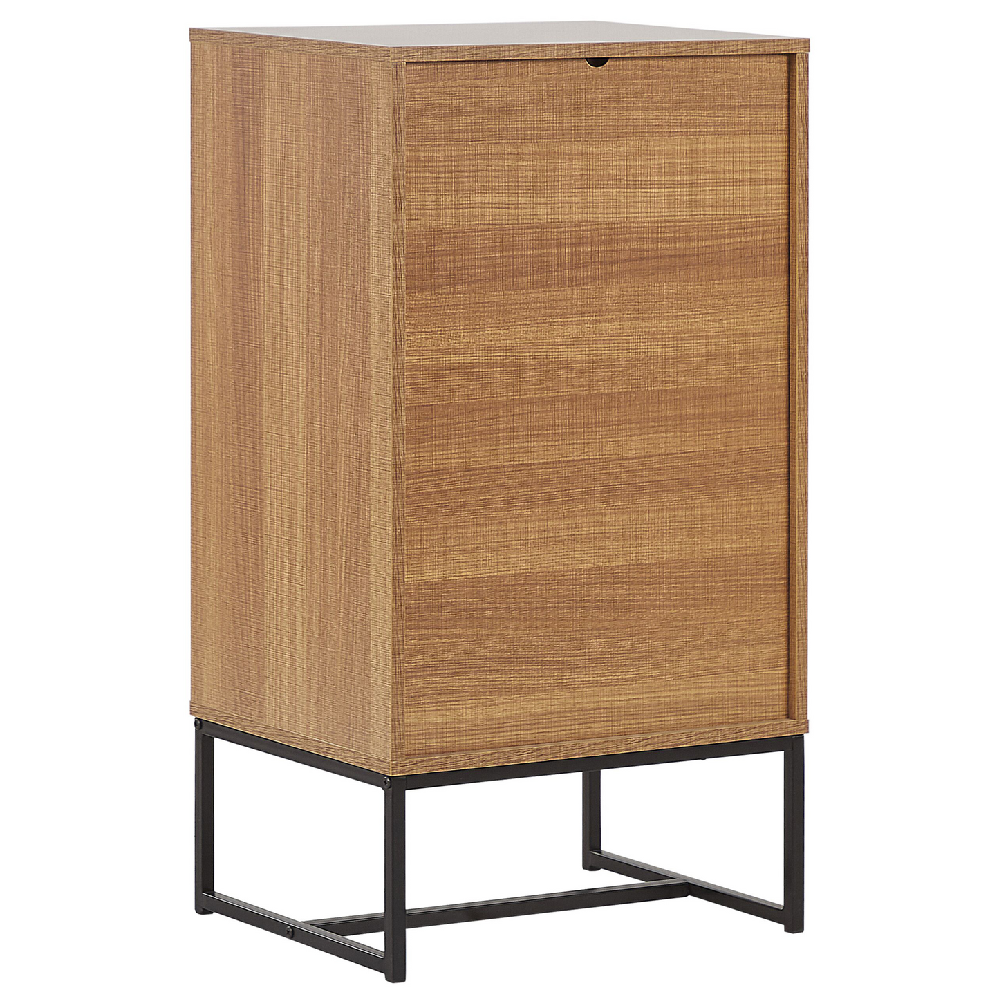 Light Brown Chest Of Drawers With White Metal Legs 3 Drawer