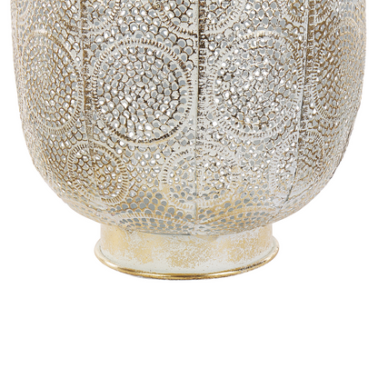 Lantern Gold Metal 40cm Glass Candle Holder