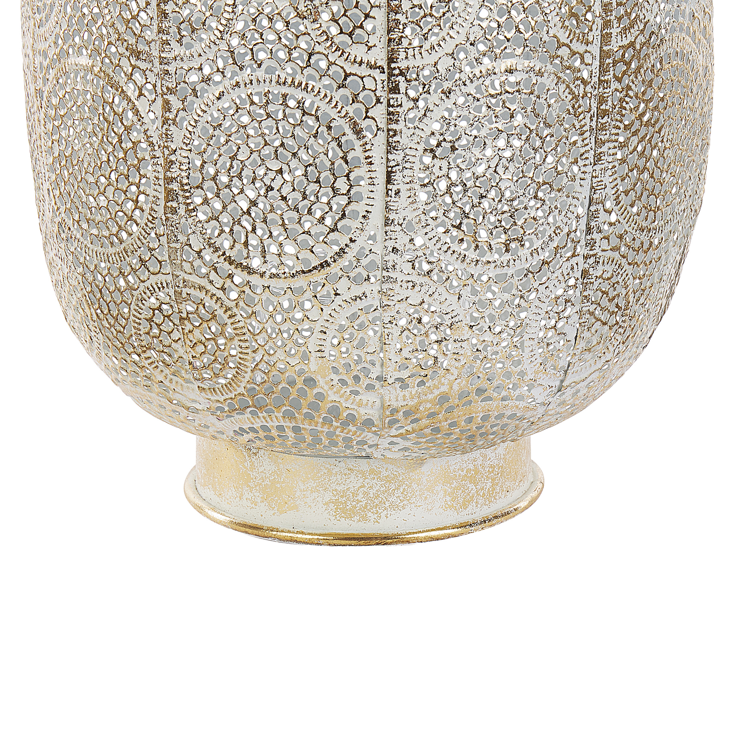 Lantern Gold Metal 30cm Glass Holder Boho Oriental Openwork
