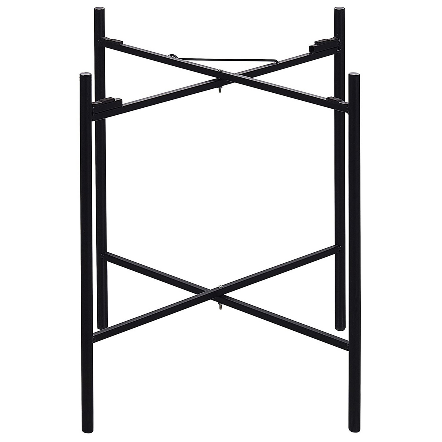 Detachable Top Round Side Table Black Metal ?36cm