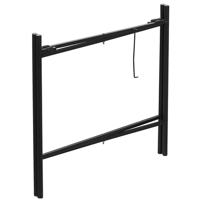 Detachable Top Round Side Table Black Metal ?36cm