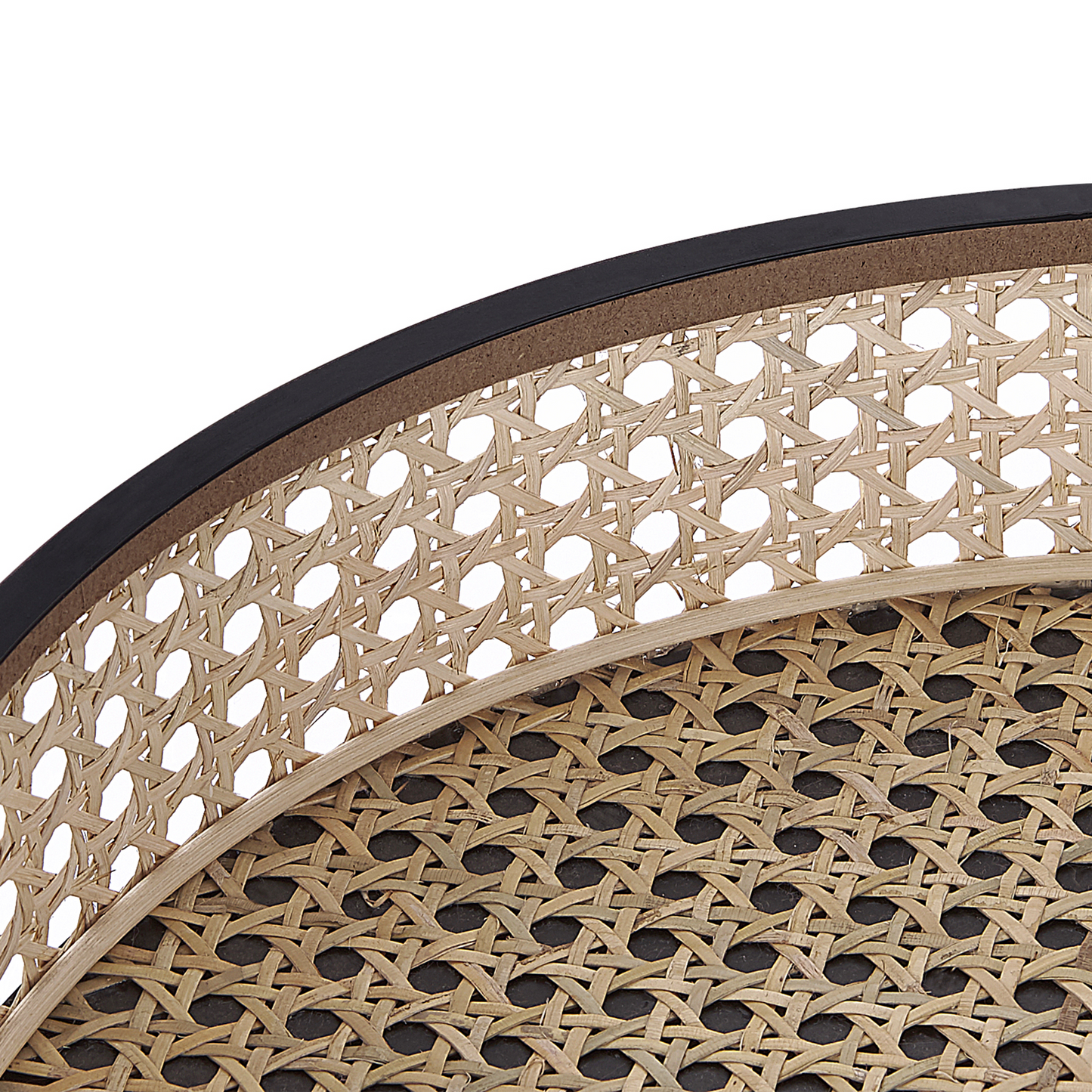 Detachable Top Round Side Table Black Metal ?36cm