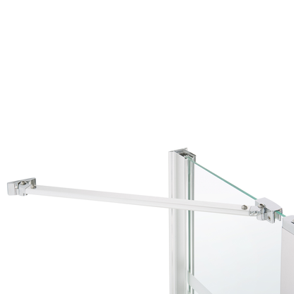 Shower Bath Screen Doors 140 x 120cm Adjustable Frosted Glass