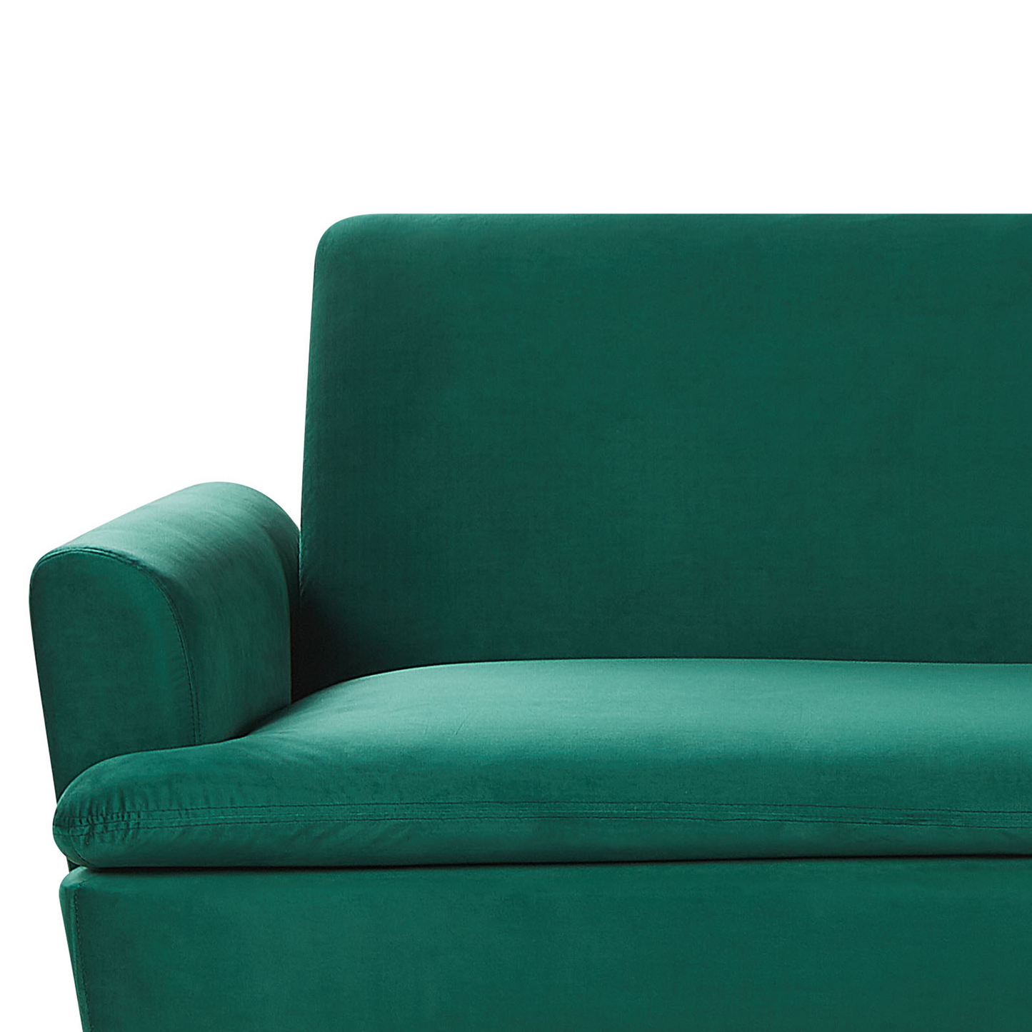 Sofa Bed Dark Green 3 Seater Click Clack Golden Legs