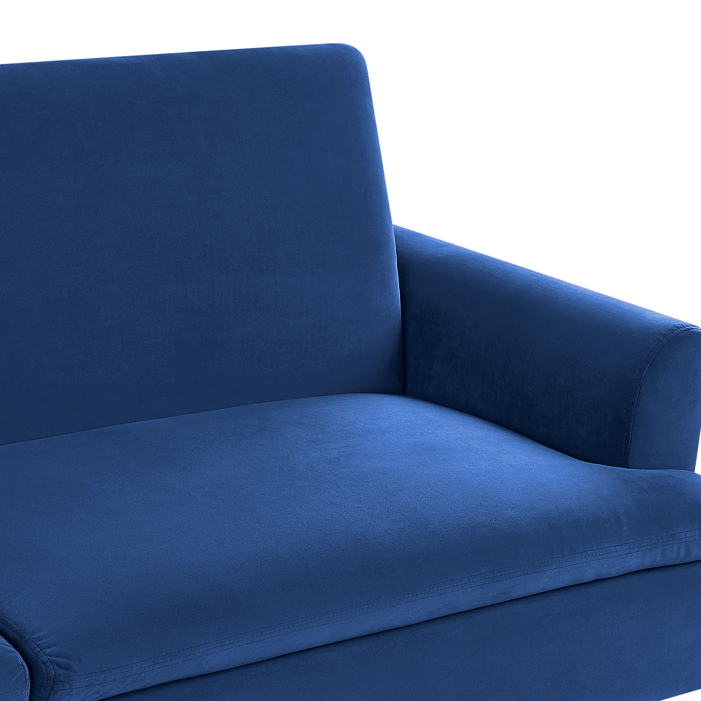 Velvet Sofa Bed Navy Blue 3 Seater Click Clack Gold Legs