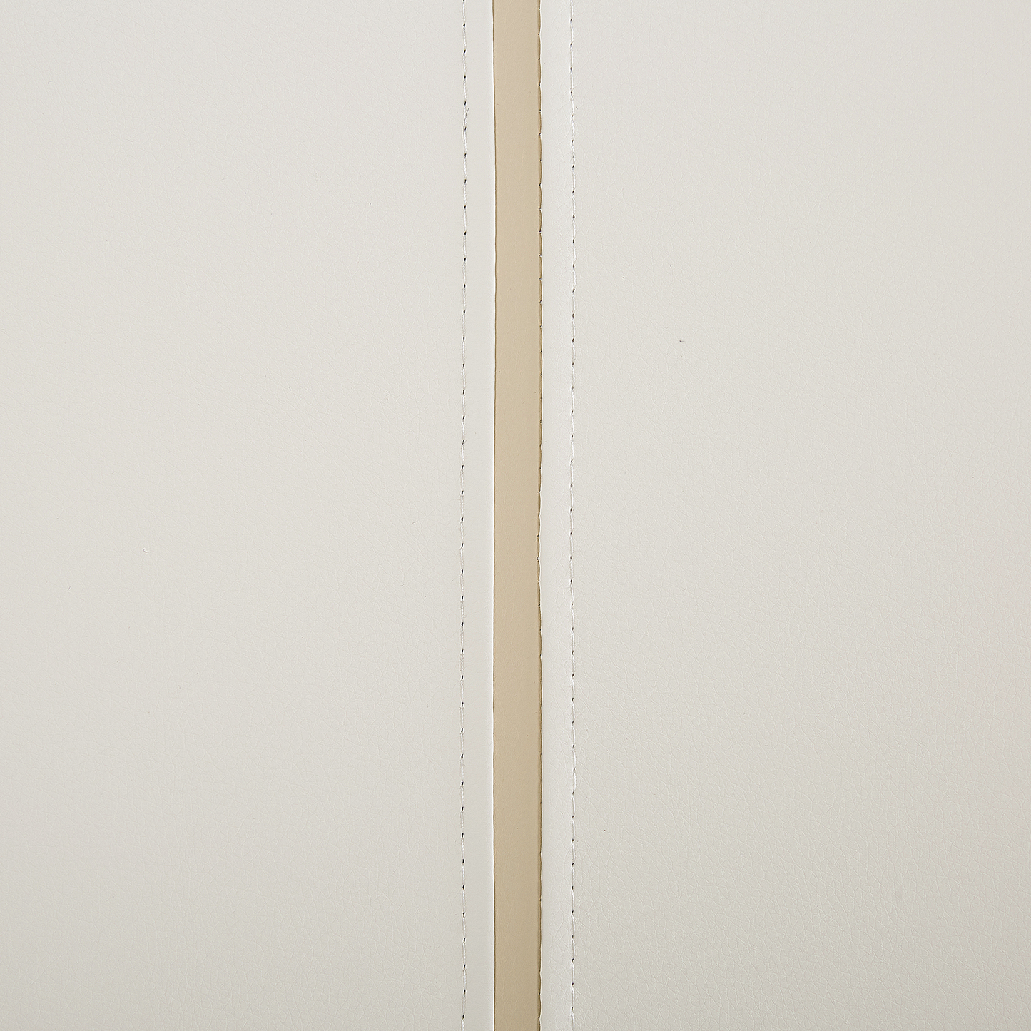 Bedside Table White Faux Leather Upholstery Hairpin Legs