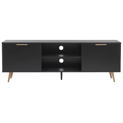 TV Stand Black Gold For 75 Inch TVs With Cable Management