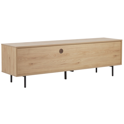 TV Stand Engineered Wood Light Brown White For 75 Inch TV