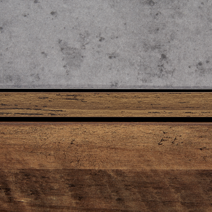 Sideboard Dark Brown Grey Particle Board 3 Drawers