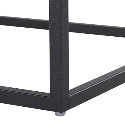 Industrial Chest Of Drawers Black Metal Base 4-Tier Light Wood