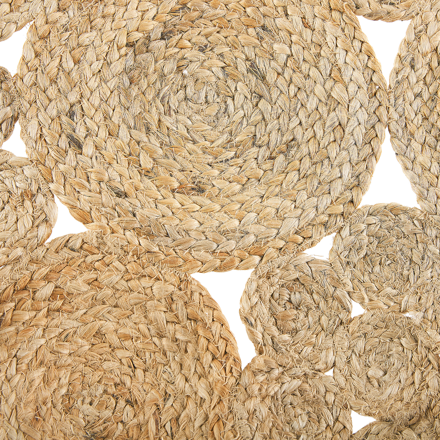 Beige Jute Round Area Rug 135cm