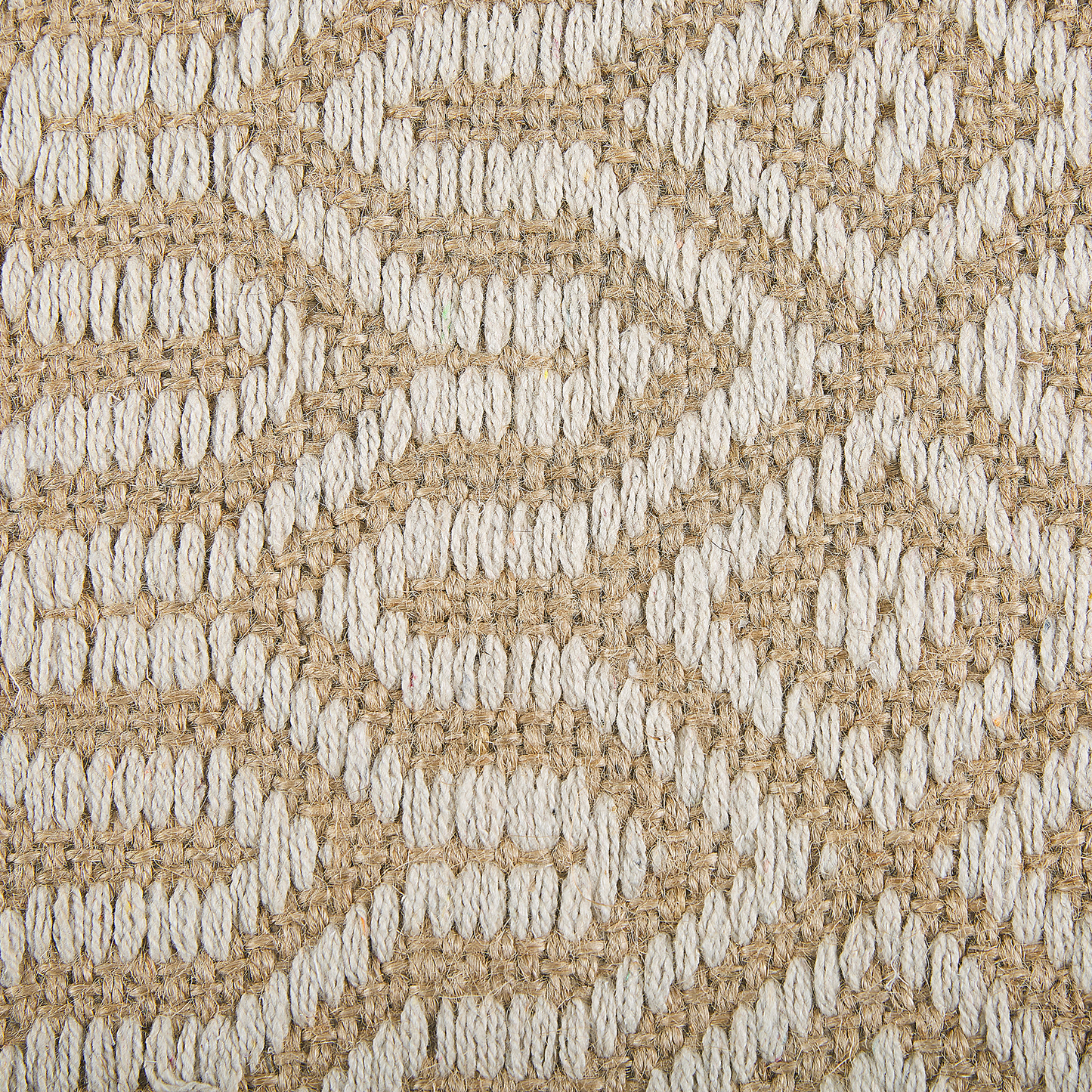 Runner Rug Beige Jute And Cotton 50 x 80 Fringed Hand Woven Boho Hallway Bedroom