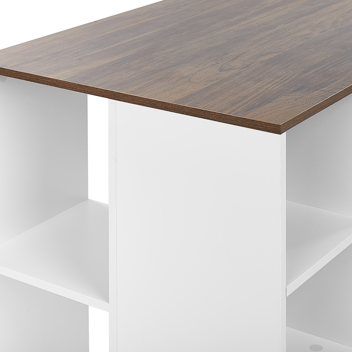 Home Desk 120 x 60 Dark Brown Top Black Metal Legs
