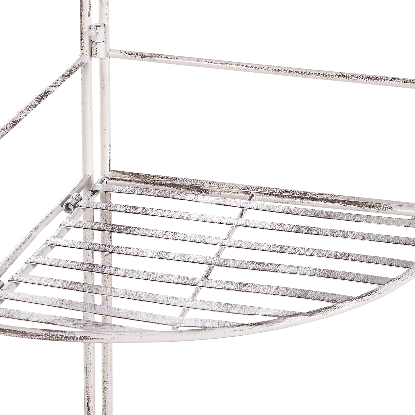 Garden Metal Corner Ladder Shelf Black Rust Resistant Foldable Indoor Outdoor Plant Shelves