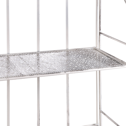 Plant Shelf White 4 Shelf Metal Stand Indoor Outdoor