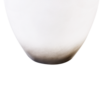 Decorative Vase Black White 46cm Terracotta Elegant Modern