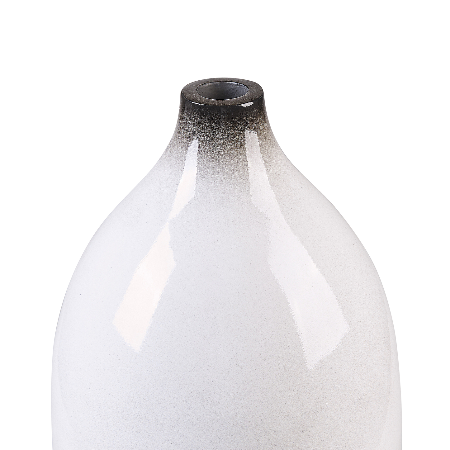Elegant Black White Vase 36cm Terracotta Modern Home Decor