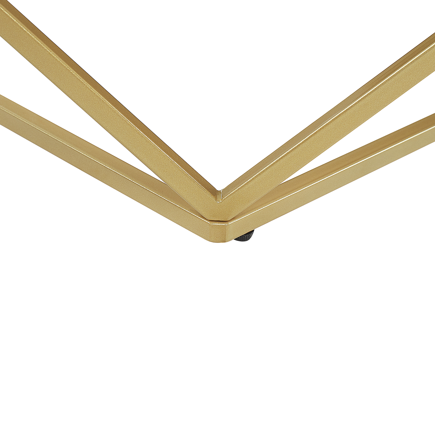 Coffee Table Black Marble Top Gold Metal Base 80 x 80cm