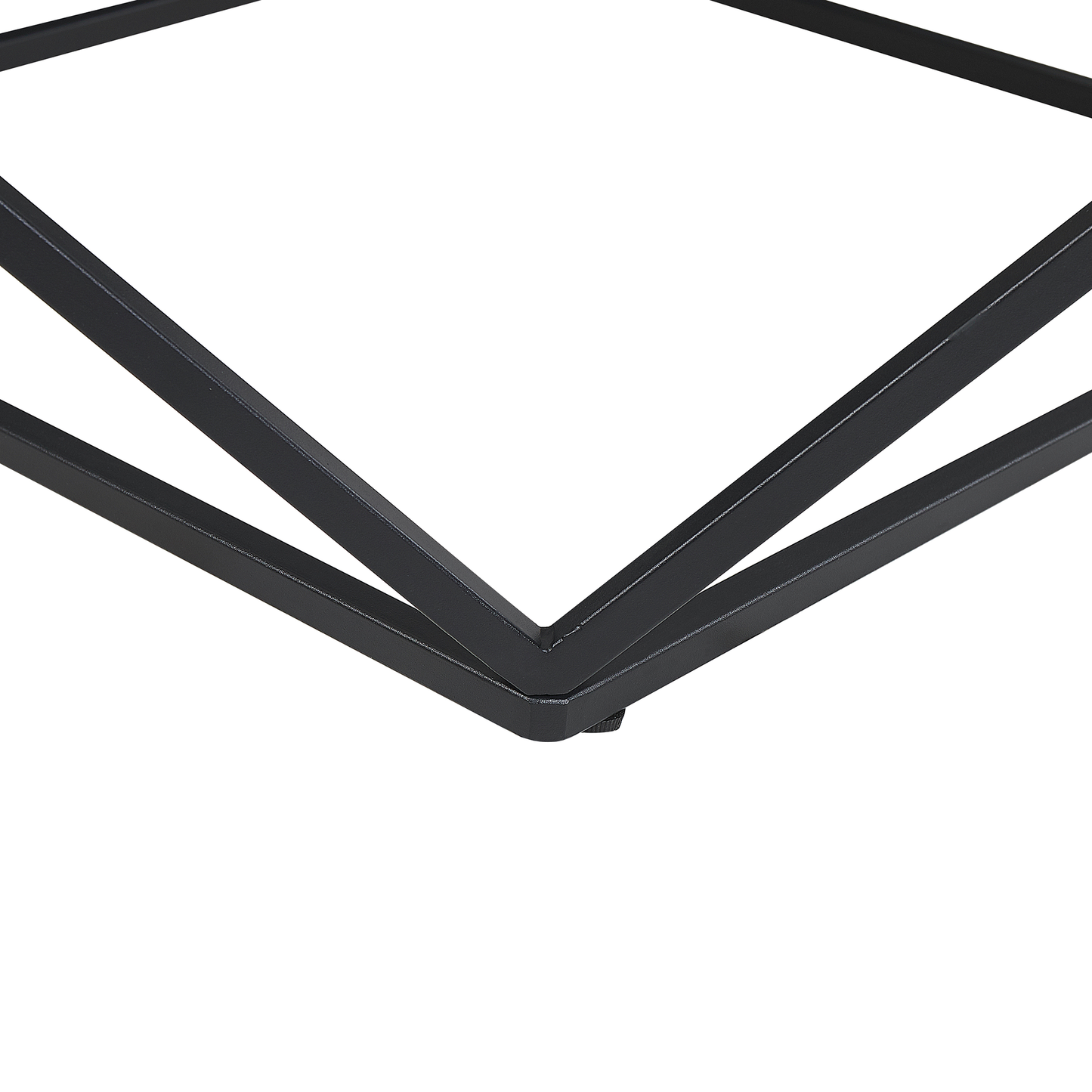 Glamorous Design Coffee Table Black Marble Top 80cm Metal Base