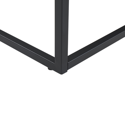 Era Black Marble Effect Coffee Table Industrial Glam 100 x 60cm