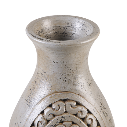 Tall Grey Terracotta Vase 51cm Handmade Greek Inspired