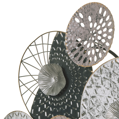 Industrial Silver Copper Wall Circles Metal Art
