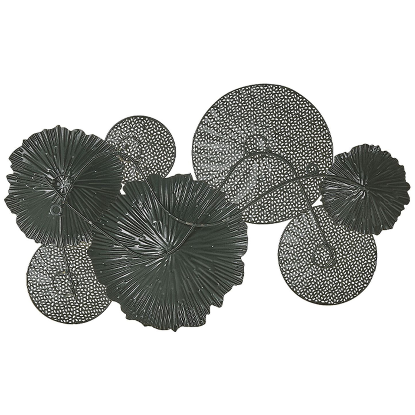 Circles Wall Art Black And Silver Metal Modern 3D Decor