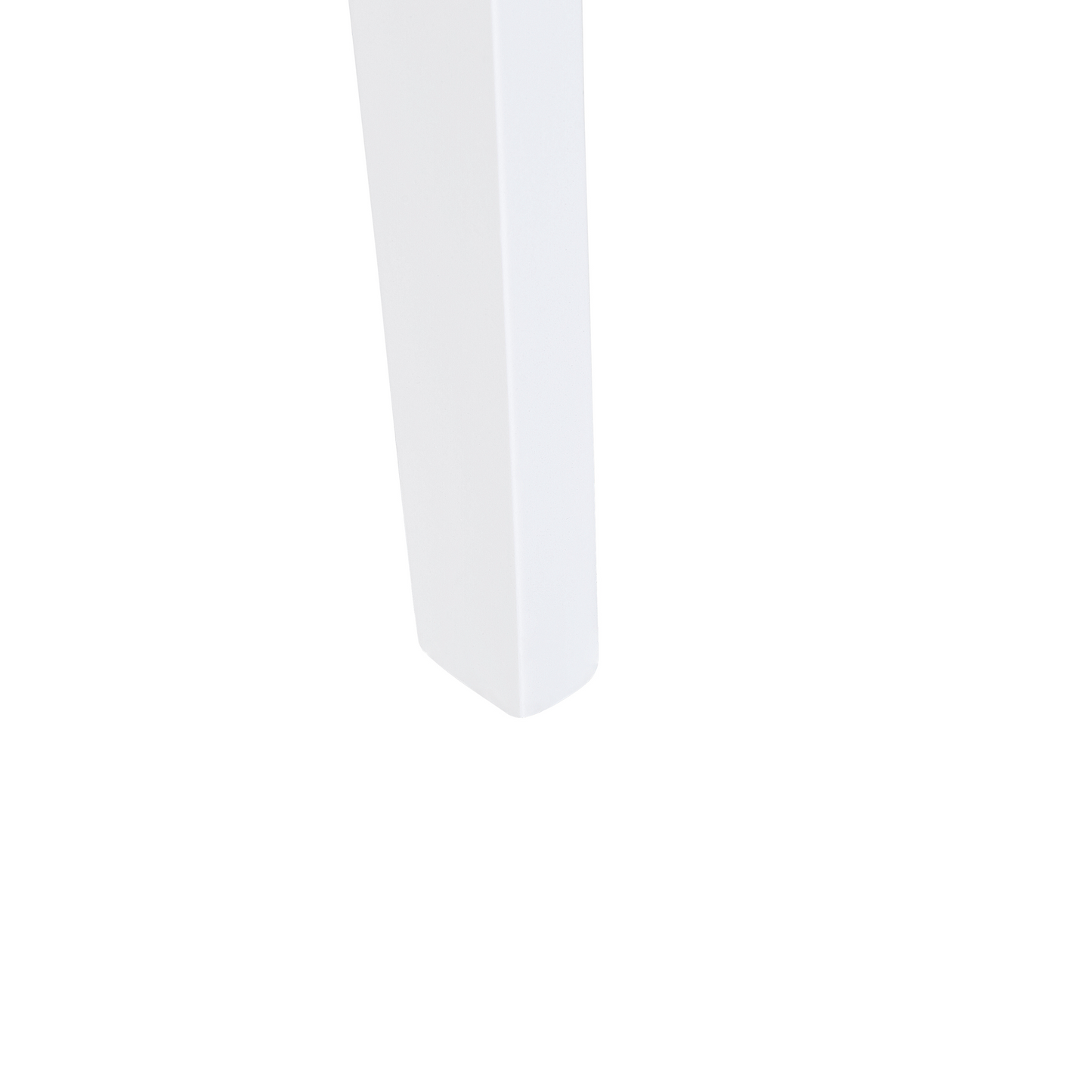White Dining Chairs Set Of 2 Armless With Curved Back And MDF Seat