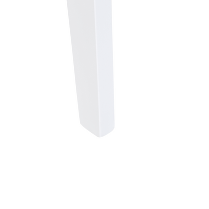 White Dining Chairs Set Of 2 Armless With Curved Back And MDF Seat