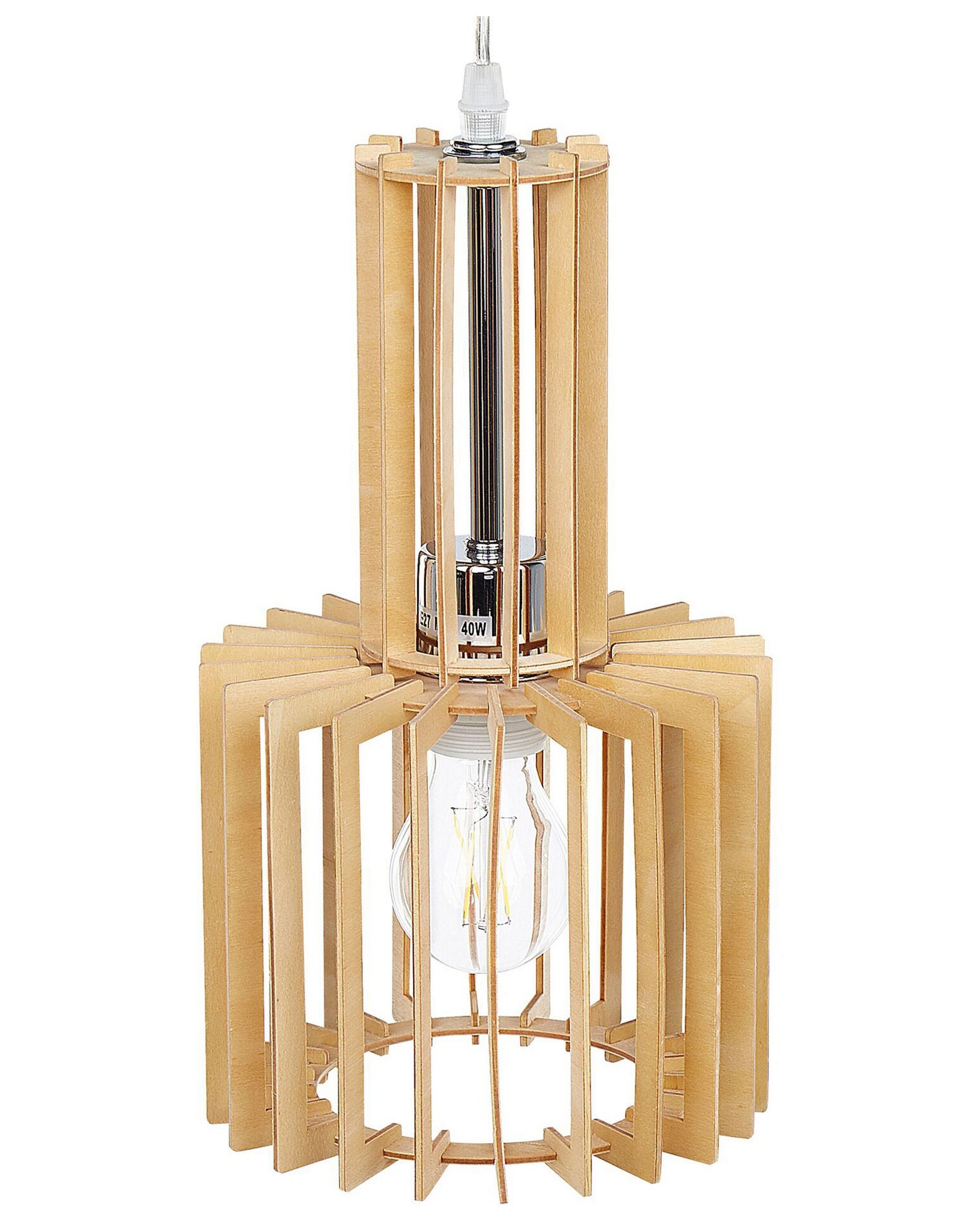 BohoLuxe Hanging Lamp Open Shade MDF Pendant Light In Light Brown Metal Frame For Modern Kitchens