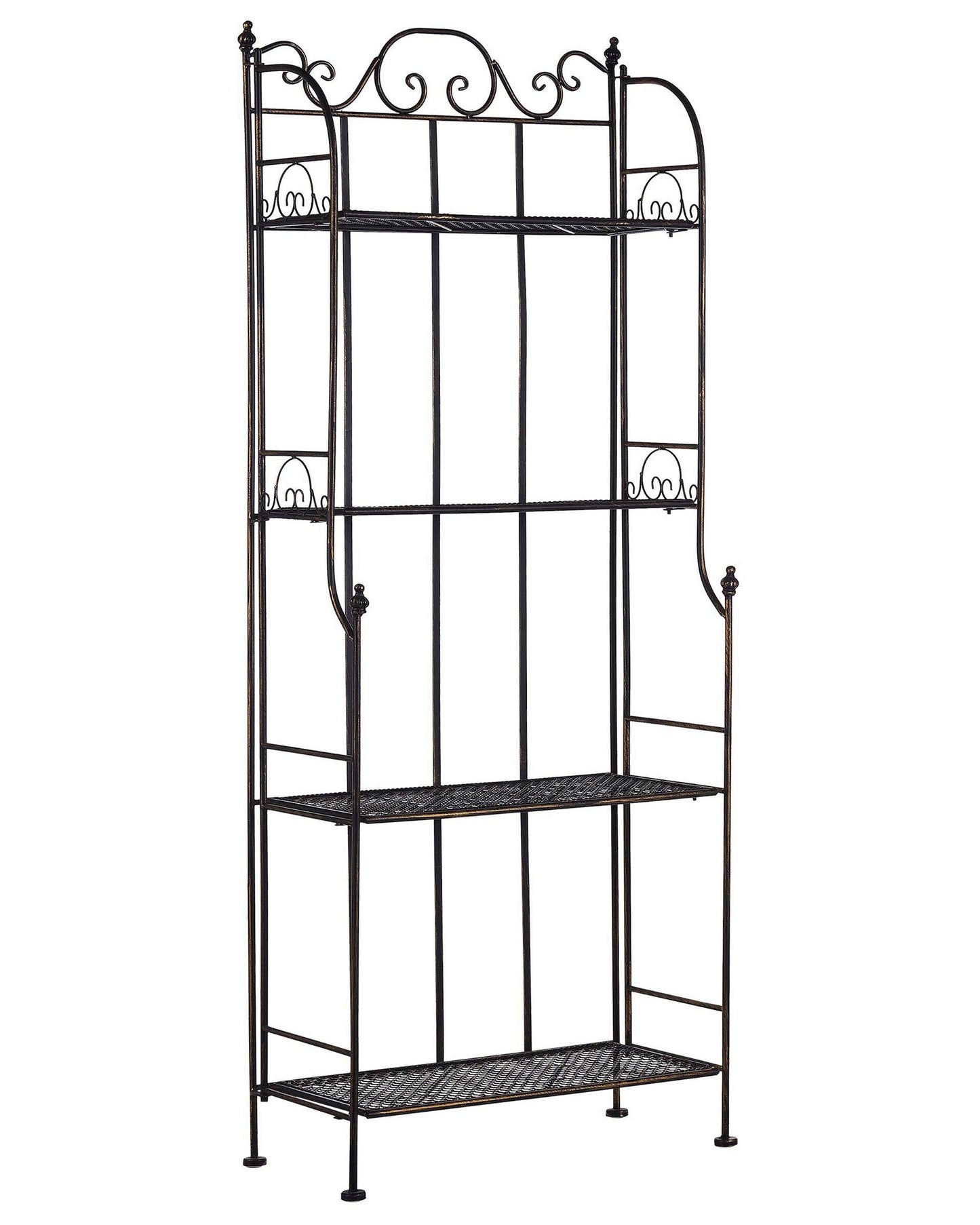 Plant Shelf Metal Black 4 Shelf Freestanding Garden Storage
