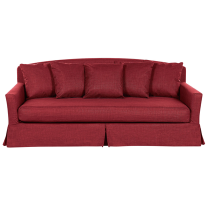 Red Polyester Sofa Slipcover for 3 Seater Couch