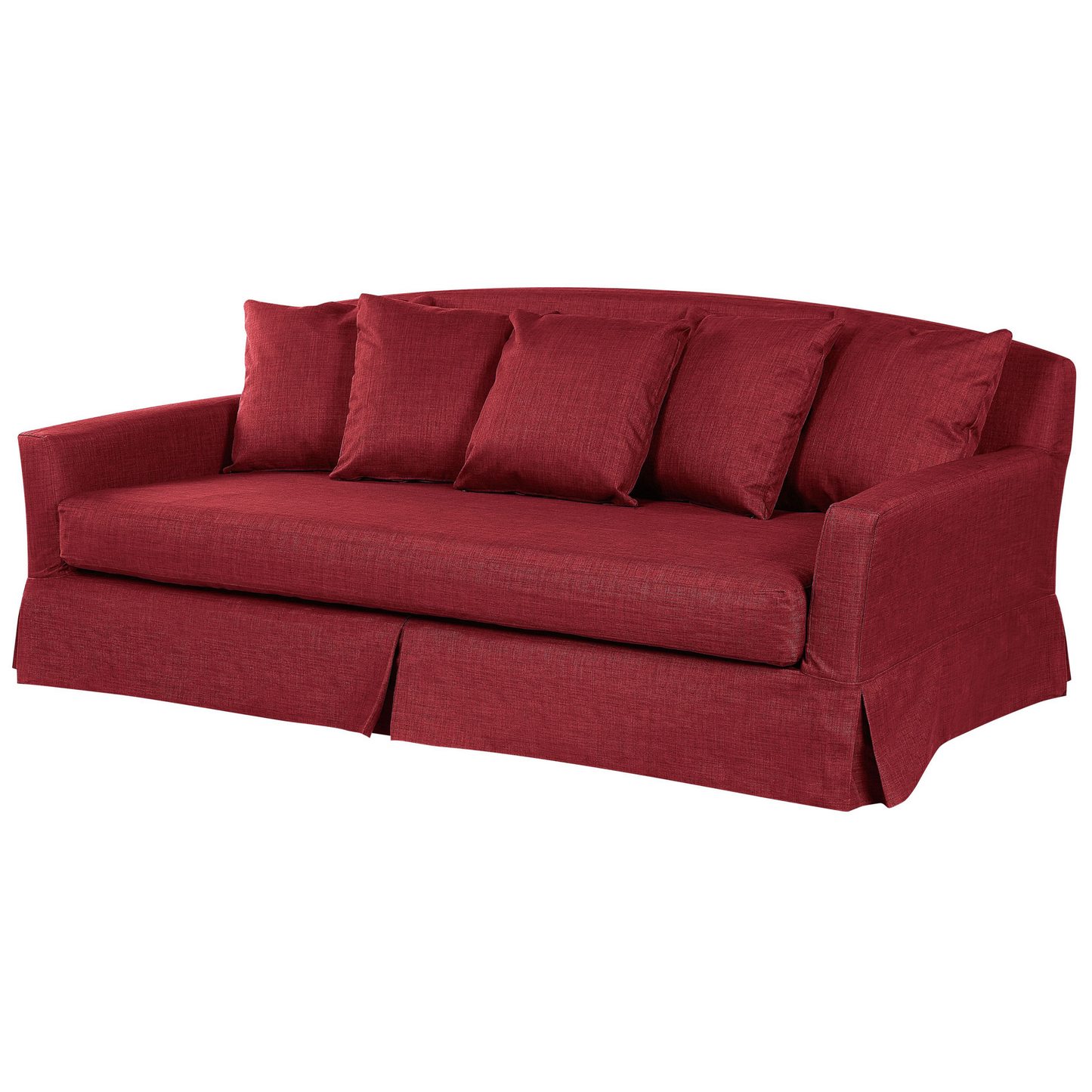 Red Polyester Sofa Slipcover for 3 Seater Couch