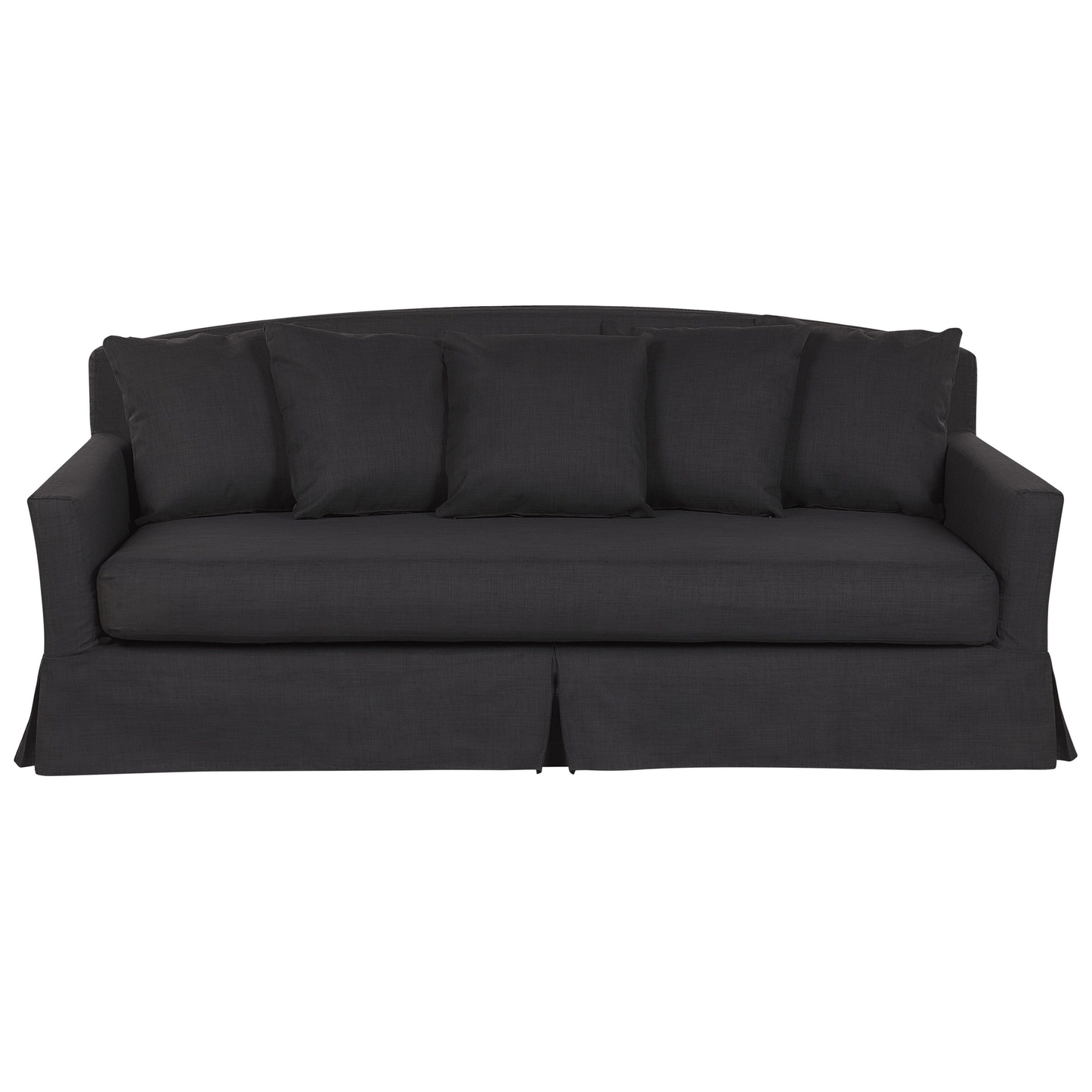 Black Polyester Sofa Slipcover for 3 Seater Couch Rectangular Cover Durable Everyday Protection