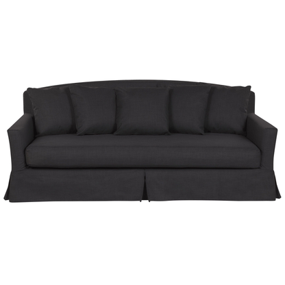 Black Polyester Sofa Slipcover for 3 Seater Couch Rectangular Cover Durable Everyday Protection