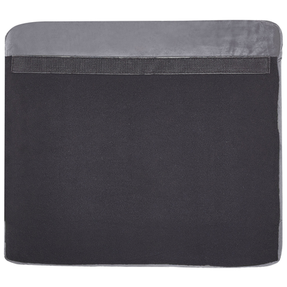 TwoSeater Sofa Slipcover Grey Velvet Zippered Cover