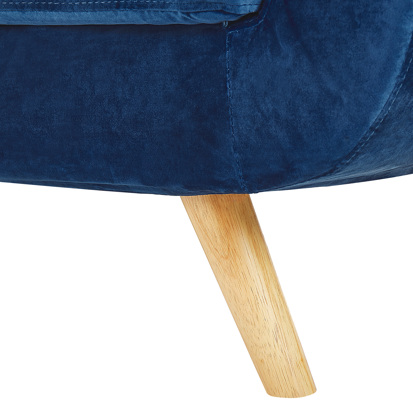 2 Seater Sofa Slipcover Blue Velvet Zippered Cover