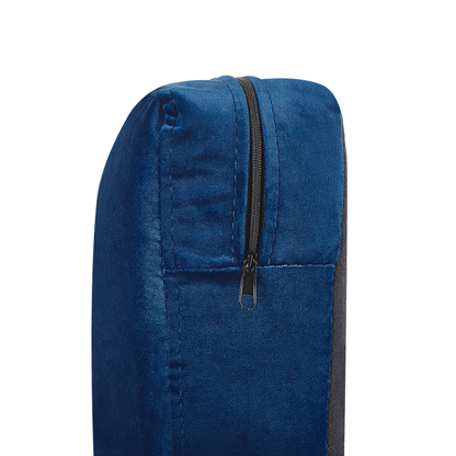 2 Seater Sofa Slipcover Blue Velvet Zippered Cover