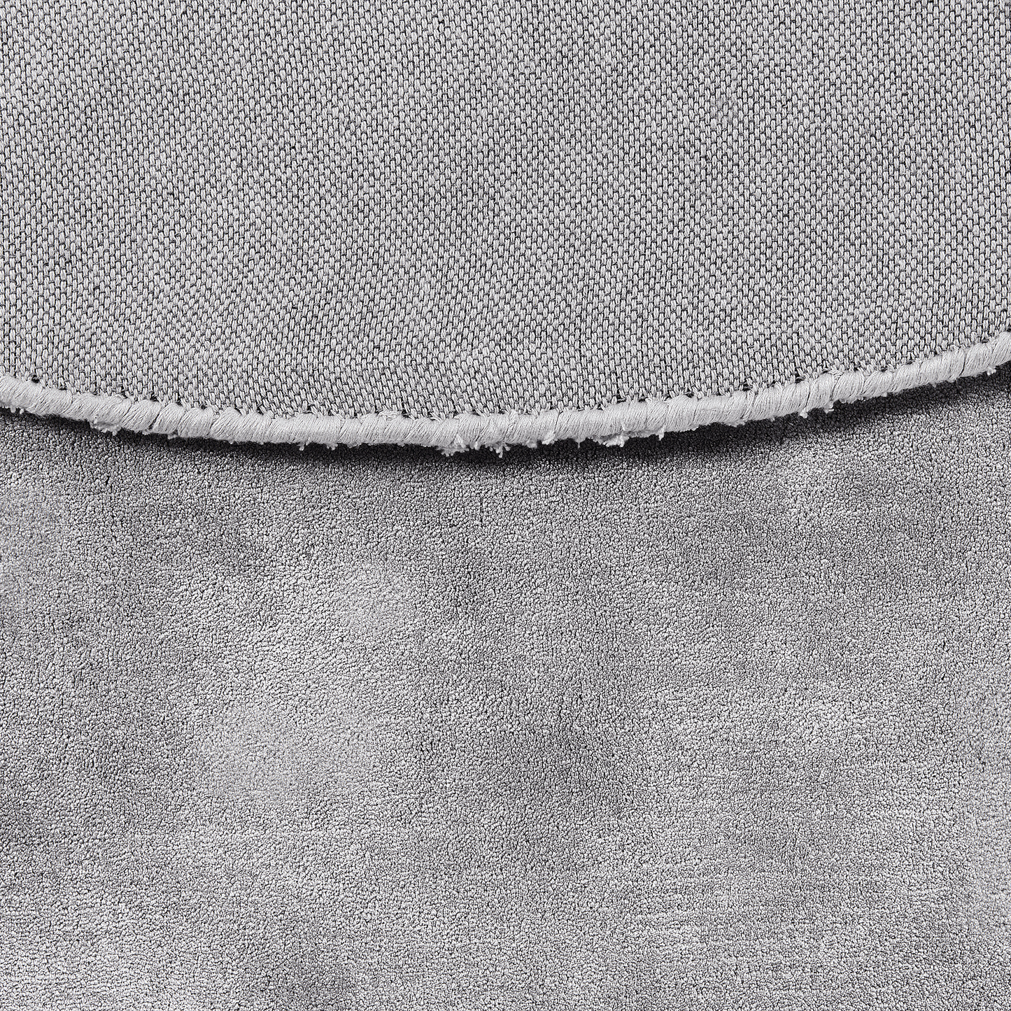 Light Grey Round Viscose Rug 140cm Hand Tufted