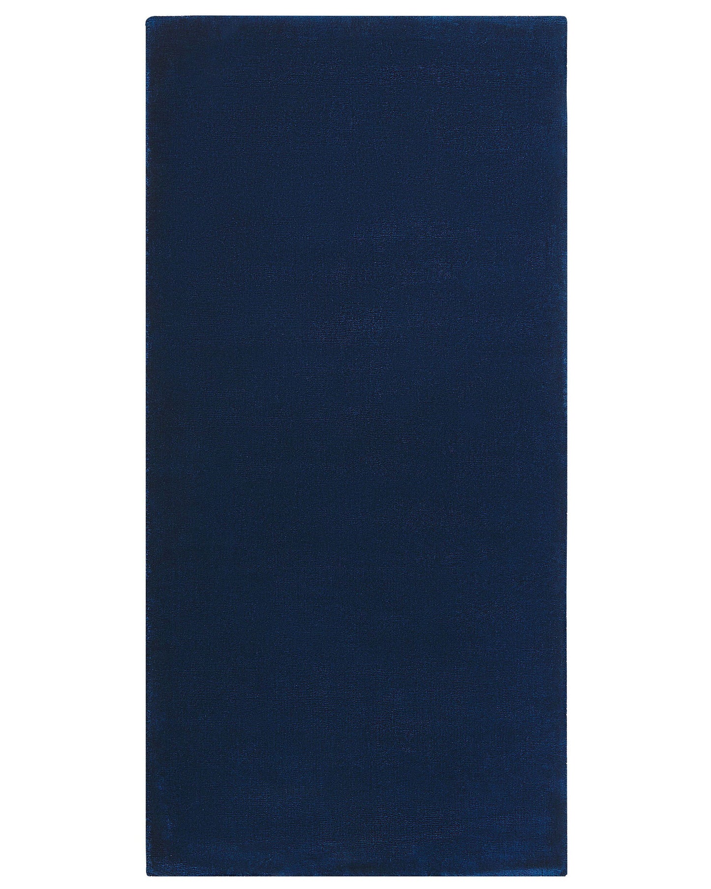 Navy Blue Viscose Rug 80 x 150 Hand Tufted Low Pile Modern