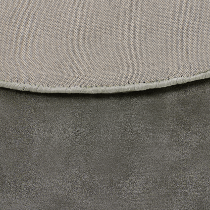 Round Dark Grey Viscose Rug 140cm Hand Tufted Low Pile