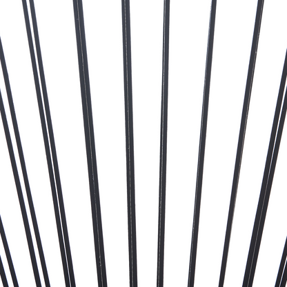 Garden Chair Black PE Rattan Papasan Modern With String Weaving And Powder Coated Steel Base