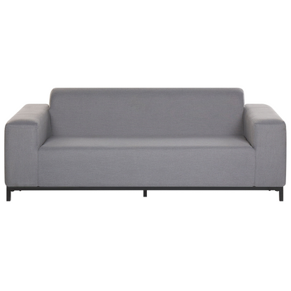 5 Seater Beige Fabric Outdoor Sofa Set With Ottoman