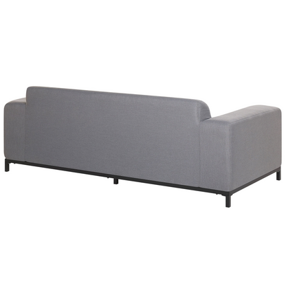 5 Seater Beige Fabric Outdoor Sofa Set With Ottoman