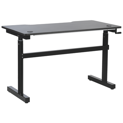 NovaForge Adjustable Gaming Desk 120x60cm Black With RGB Lights