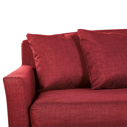 Red Polyester Sofa Slipcover for 3 Seater Couch