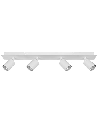 Matte White Ceiling Lamp 4 Light Shades Adjustable