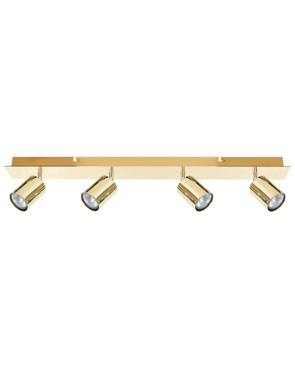 Gold 4 Light Matte Ceiling Lamp Shades Adjustable Industrial